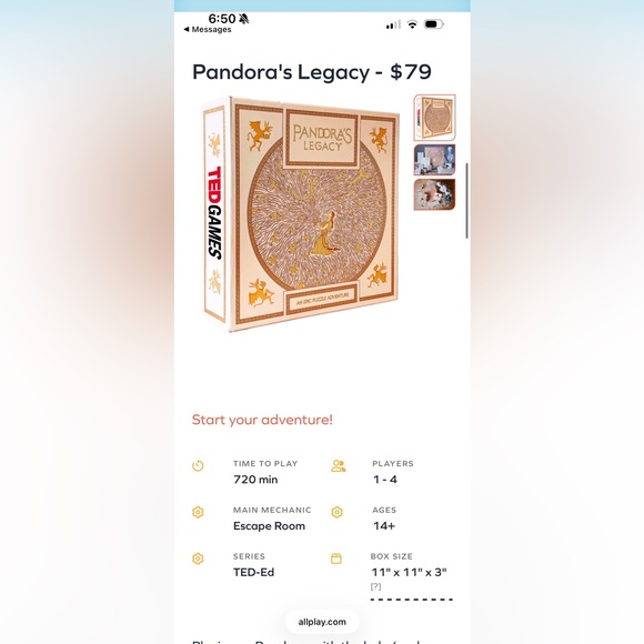 Pandora’s Legacy board game/puzzle - Picture 2 of 8